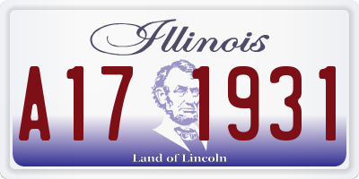 IL license plate A171931