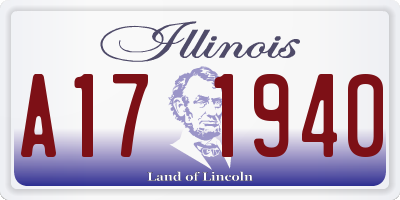 IL license plate A171940