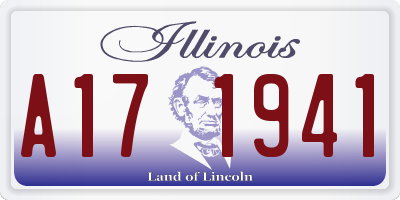 IL license plate A171941