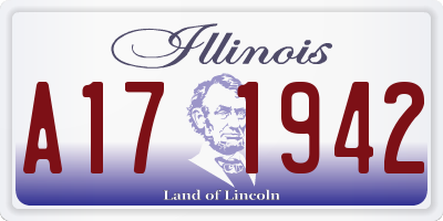 IL license plate A171942