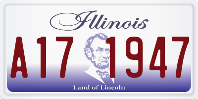 IL license plate A171947