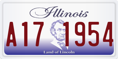 IL license plate A171954