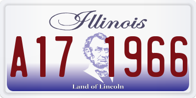 IL license plate A171966