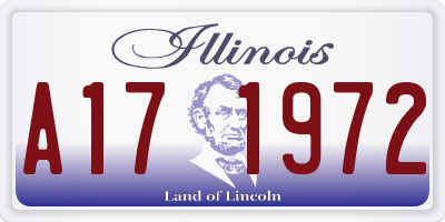 IL license plate A171972