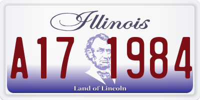 IL license plate A171984
