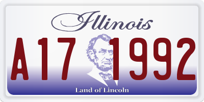 IL license plate A171992