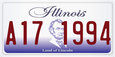IL license plate A171994