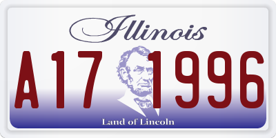 IL license plate A171996