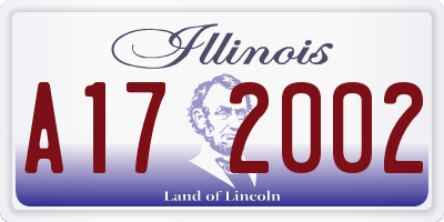 IL license plate A172002