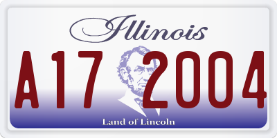 IL license plate A172004