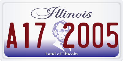 IL license plate A172005
