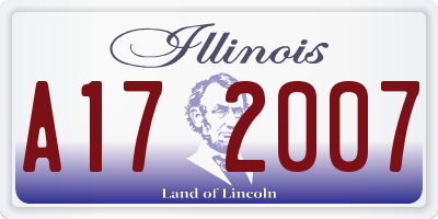 IL license plate A172007