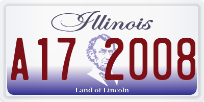 IL license plate A172008
