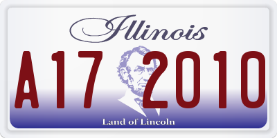 IL license plate A172010