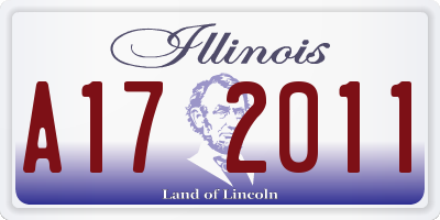 IL license plate A172011