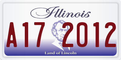 IL license plate A172012
