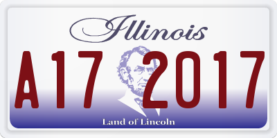 IL license plate A172017