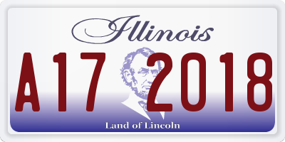 IL license plate A172018
