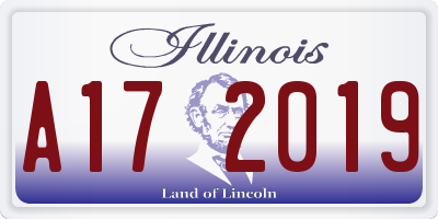 IL license plate A172019