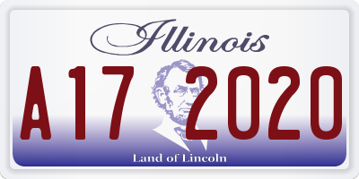 IL license plate A172020