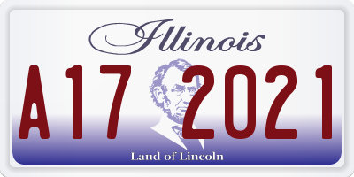 IL license plate A172021