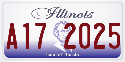 IL license plate A172025