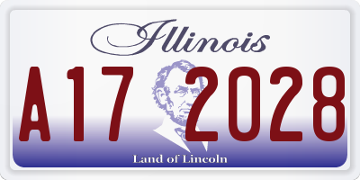 IL license plate A172028