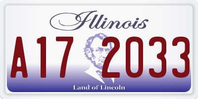 IL license plate A172033