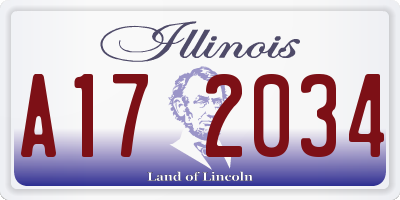 IL license plate A172034