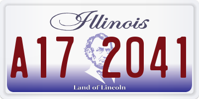 IL license plate A172041