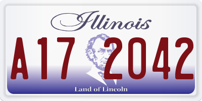 IL license plate A172042