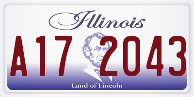 IL license plate A172043