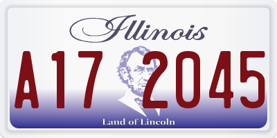 IL license plate A172045