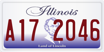 IL license plate A172046