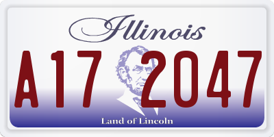 IL license plate A172047