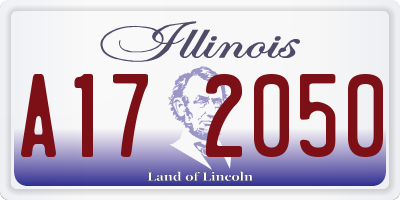IL license plate A172050
