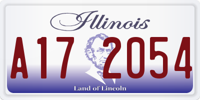 IL license plate A172054