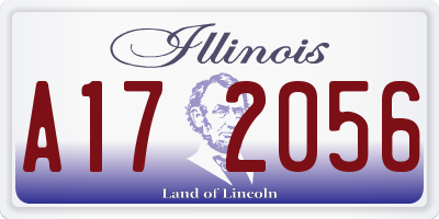 IL license plate A172056