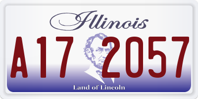 IL license plate A172057
