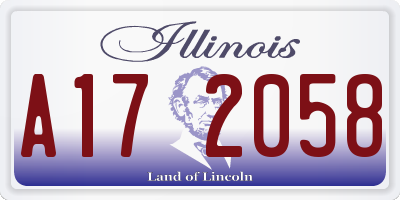 IL license plate A172058