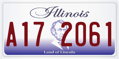 IL license plate A172061