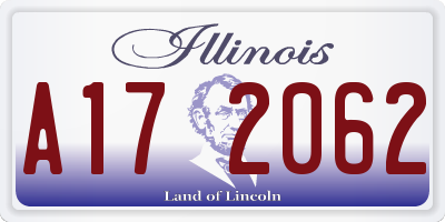 IL license plate A172062