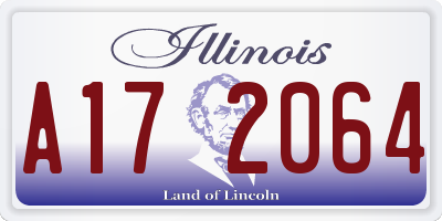 IL license plate A172064