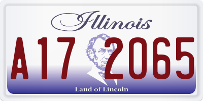 IL license plate A172065