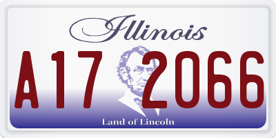 IL license plate A172066