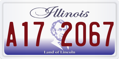 IL license plate A172067