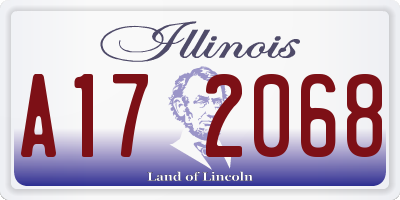 IL license plate A172068