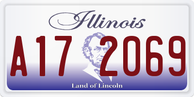 IL license plate A172069