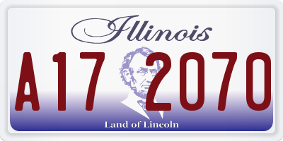 IL license plate A172070
