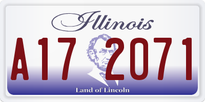 IL license plate A172071